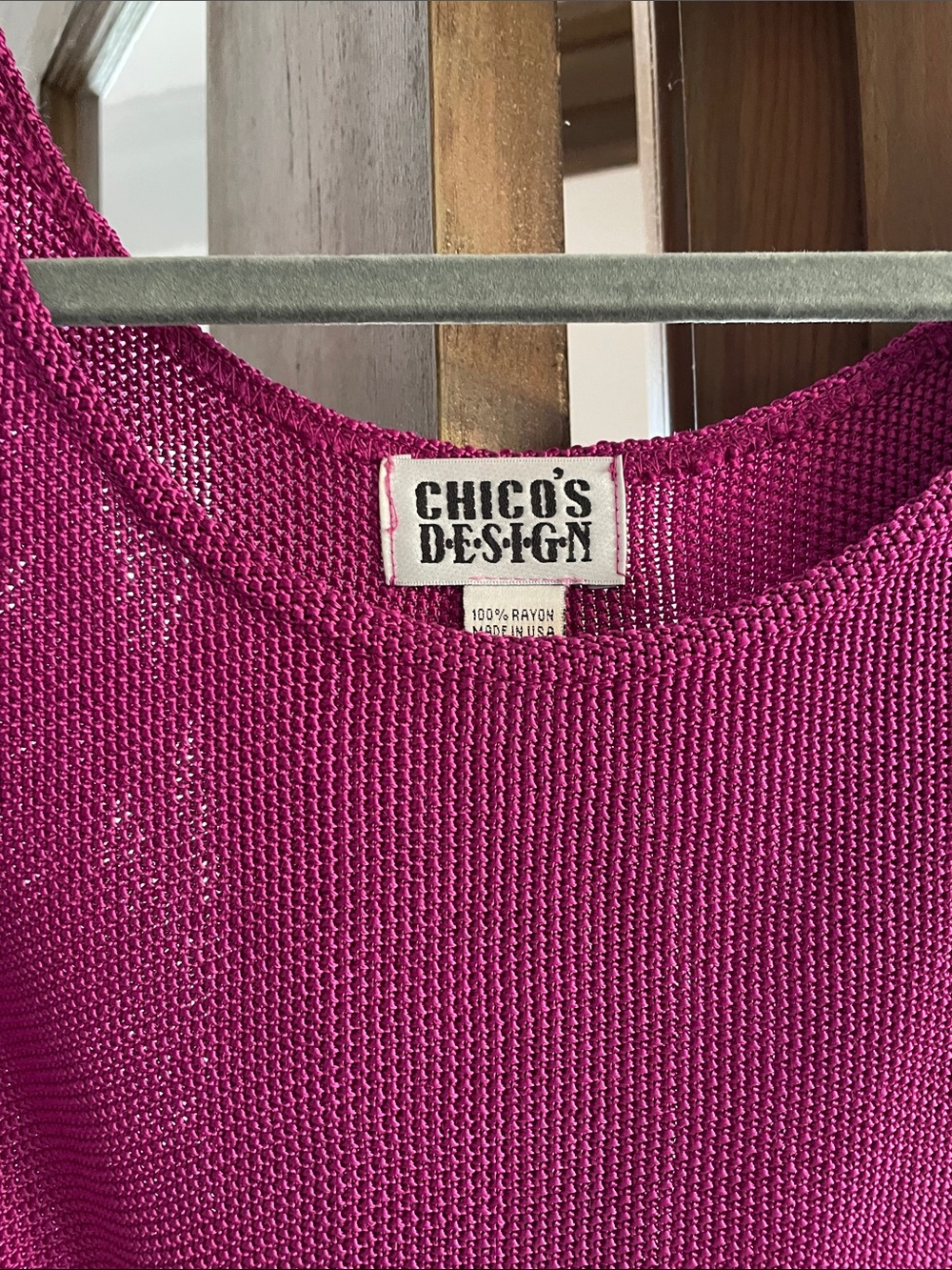 Women’s Knit Tank Top - Raspberry - Picture 2 of 4
